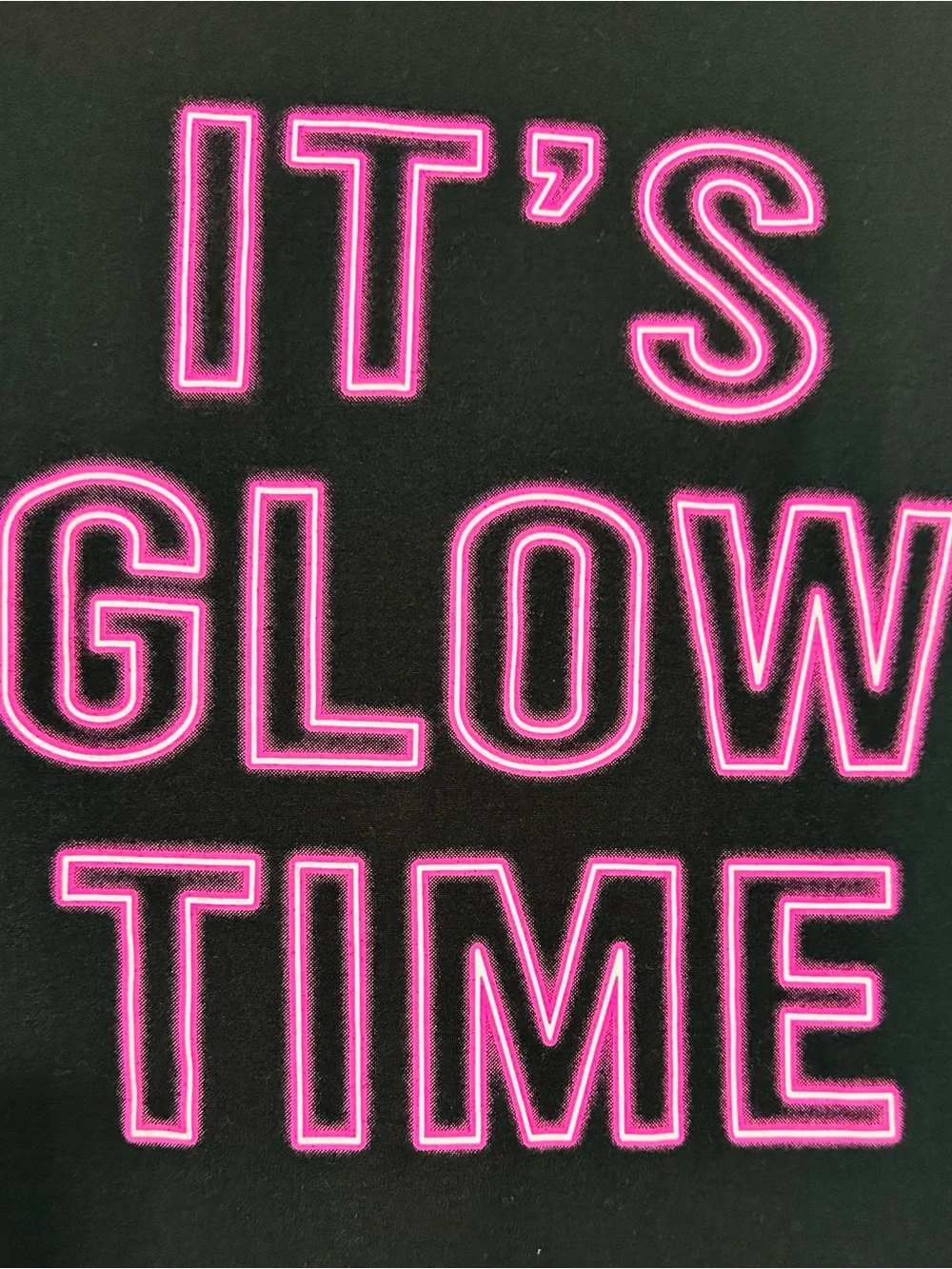 Black V-Neck Night Shirt with Pink  